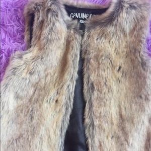 Faux fur vest